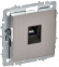 IEK BRITE Розетка компьютерная RJ45 кат.5E РК10-БрГН металл хром/никель IEK, BR-K10-1-M-K23