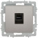 IEK BRITE Розетка компьютерная RJ45 кат.5E РК10-БрГН металл хром/никель IEK, BR-K10-1-M-K23