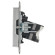 IEK BRITE Розетка компьютерная RJ45 кат.5E РК10-БрГН металл хром/никель IEK, BR-K10-1-M-K23