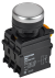 IEK Кнопка с подсветкой и фиксацией d=22мм 1NO+1NC белая MASTER IEK, MI-BT60-11TD-3-11-K01