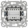 IEK FLITE Выключатель 2-клавишный 10А ВС12-1-0-ФлА алюминий IEK, FI-V20-0-10-1-K47