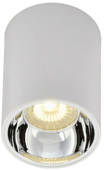 IEK LIGHTING Светильник 4111 накладной потолочный под лампу GU10 белый/хром пластик IEK, LT-UPB0-4111-GU10-1-K23