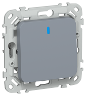 FLITE Выключатель 1-клавишный с индикацией 10А ВС11-1-1-ФлМ маренго IEK, FI-V10-1-10-1-K35