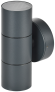 IEK LIGHTING Светильник уличный 5113 настенный под лампу 2хGU10 IP65 серый IEK, LT-UPU0-5113-GU10-2-K03
