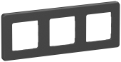 IEKINSPIRIA Рамка 3-местная 6739531 антрацит IEK