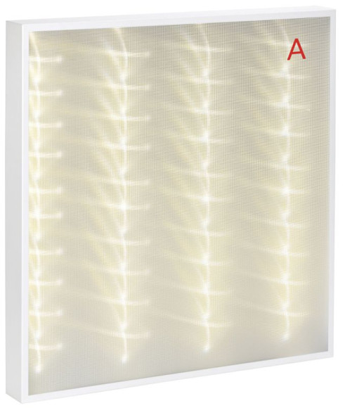 IEK LIGHTING PRO Светильник светодиодный ДВО 2001A 45Вт 3000К IP40 588х588мм Грильято микропризма БАП 3ч IEK, LTP-DVO2-2001A-45-30-K01