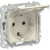 FLITE Розетка с заземлением с защитными шторками и крышкой безвинтовое крепление 16А IP44 РСшкр11-1-44-ФлСл сливочный IEK, FI-R16-16-1-44-K86