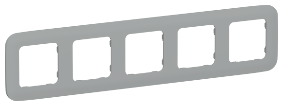 IEK FLITE Рамка 5-местная РУ-5-А-ФлС серый IEK, FI-M52-31-20-K03