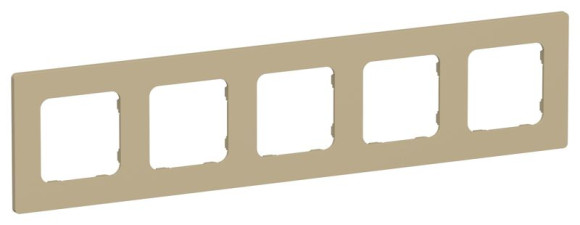 IEK FLITE Рамка 5-местная РУ-5-К-ФлХ хаки IEK, FI-M52-32-20-K59, Classic