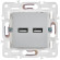 IEK SKANDY Розетка USB A+A 3,1А SK-R15S серебряный , SK-U21-D31-K23