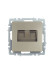 IEK BRITE Розетка компьютерная двойная RJ45 кат.5E РК10-2-БрШ шампань , BR-K20-1-K37