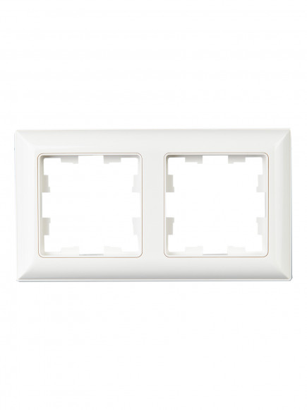 IEK BRITE Рамка 2-местная РУ-2-Бр белый/белый , BR-M22-12-K01