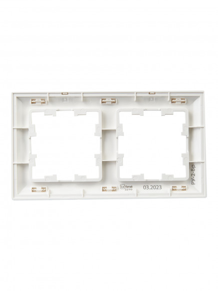 IEK BRITE Рамка 2-местная РУ-2-Бр белый/белый , BR-M22-12-K01