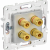 SKANDY Аудиорозетка 4-местная SK-A01S серебряный IEK, SK-S40-K23