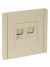 IEK FORTE&PIANO Розетка двойная RJ11+RJ45 кат.5E FP435 ваниль , FP-KT20-O-1-K10
