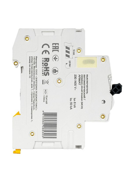 IEK ARMAT Автоматический выключатель M06N 1P C 25А IEK, AR-M06N-1-C025