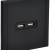 FORTE&amp;PIANO Розетка USB A+A 3,1А FP149M металл черный IEK, FP-U21-D31-M-K02