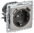 IEK BRITE Розетка 1-местная с заземлением с защитными шторками 16А с USB A+C 18Вт РЮш11-1-БрГН металл хром/никель IEK, BR-R14-16-U22-018-M-K23
