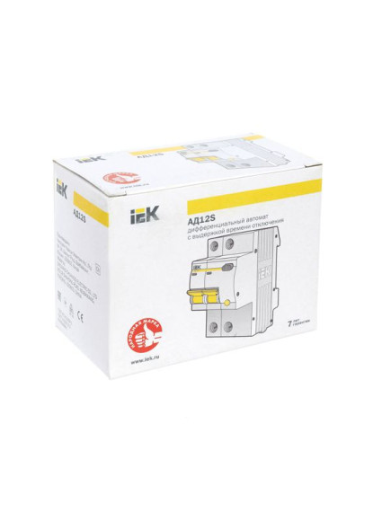 IEK KARAT Дифференциальный автомат АД12S 2P 50А 300мА тип AC IEK, MAD13-2-050-C-300