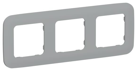 IEK FLITE Рамка 3-местная РУ-3-А-ФлС серый IEK, FI-M32-31-20-K03