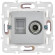 IEK SKANDY Розетка двойная TV+RJ45 кат.5E SK-A14S серебряный , SK-AK20-1-K23