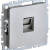 BRITE Розетка компьютерная RJ45 кат.5E РК10-БрА алюминий IEK, BR-K10-1-K47