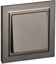 BRITE Выключатель 1-клавишный 10А в сборе ВСР10-1-0-БрТБ темная бронза , BR-V10-0-10-K45-F