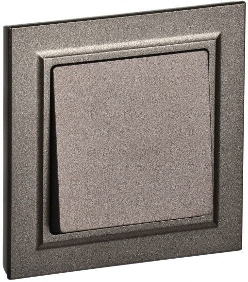 IEK BRITE Выключатель 1-клавишный 10А в сборе ВСР10-1-0-БрТБ темная бронза IEK, BR-V10-0-10-K45-F