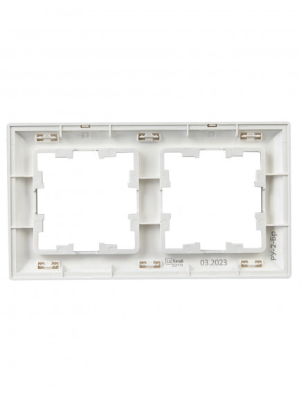 IEK BRITE Рамка 2-местная РУ-2-Бр алюминий/алюминий , BR-M22-12-K47