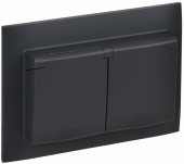 SKANDY Розетка 2-местная и крышкой 16А в сборе IP44 SK-R12G графит , SK-R26-16-44-K53-F