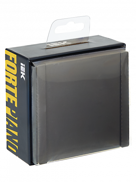 IEK FORTE&PIANO Выключатель 1-клавишный проходной 10А FP303 серый , FP-V12-0-10-1-K03