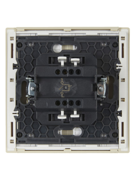 IEK FORTE&PIANO Выключатель 1-клавишный с индикацией 10А FP402 ваниль , FP-V10-1-10-1-K10