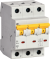 IEK Выключатель автоматический ВА47-60МА без теплового расцепителя 3P 6А 6кА D IEK, MVA33-3-006-D