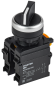 IEK Переключатель на 2 положения 1NO+1NC чёрный MASTER IEK, MI-SW60-11X2-3-24-2-K02