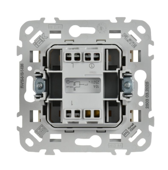 IEK FLITE Выключатель жалюзи 10А ВЖ52-2-0-ФлСл сливочный IEK, FI-V15-0-10-1-K86