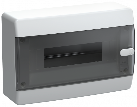 IEK UNION Compact Корпус пластиковый ЩРН-П-12 IP41 черная прозрачная дверь IEK, UIC-KP12-N-12-41-K01