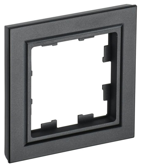IEK BRITE Рамка 1-местная РУ-1-БрЧ черный IEK, BR-M12-K02