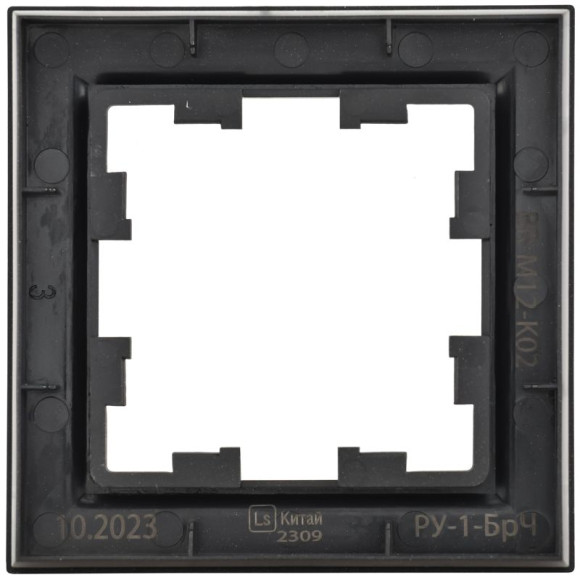 IEK BRITE Рамка 1-местная РУ-1-БрЧ черный IEK, BR-M12-K02