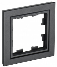 BRITE Рамка 1-местная РУ-1-БрЧ черный , BR-M12-K02