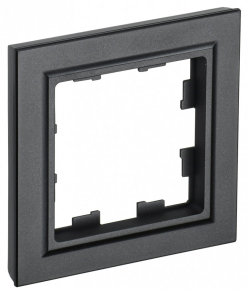 IEK BRITE Рамка 1-местная РУ-1-БрЧ черный IEK, BR-M12-K02