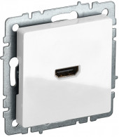 BRITE Розетка HDMI РHDMI-0-БрБ белый IEK, BR-H10-K01