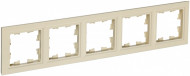 BRITE Рамка 5-местная РУ-5-БрКр бежевый , BR-M52-K10