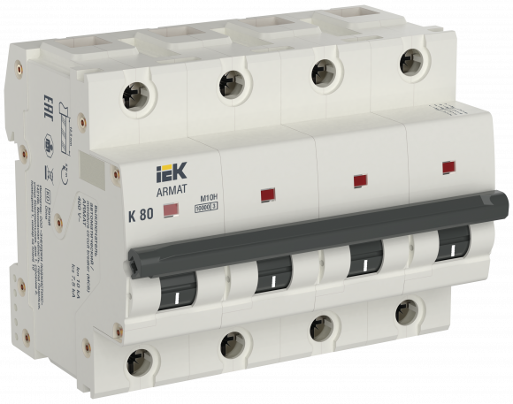IEK ARMAT Автоматический выключатель M10H 4P K 80А IEK, AR-M10H-4-K080