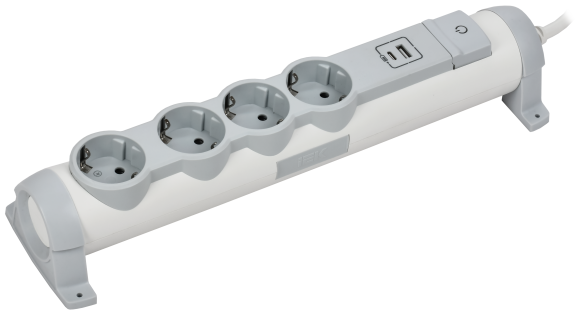 IEK COMFORT Удлинитель У04К 4 места 2P+PE 1,5м 3х1,5мм2 16А USB A+C 20Вт белый IEK, 694615 IEK COMFORT Удлинитель У04К 4 места 2P+PE 1,5м 3х1,5мм2 16А USB A+C 20Вт белый IEK, 694615