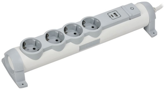 IEK COMFORT Удлинитель У04К 4 места 2P+PE 1,5м 3х1,5мм2 16А USB A+C 20Вт белый IEK, 694615 IEK COMFORT Удлинитель У04К 4 места 2P+PE 1,5м 3х1,5мм2 16А USB A+C 20Вт белый IEK, 694615