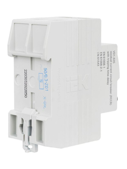 IEK Выключатель дифференциальный (УЗО) ВД1-63S 2Р 50А 300мА IEK, MDV12-2-050-300