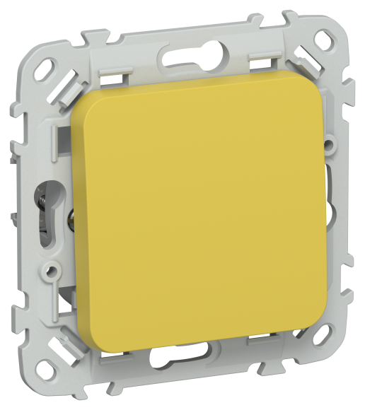 IEK FLITE Выключатель 1-клавишный 10А ВС11-1-0-ФлЖК желтый карри IEK, FI-V10-0-10-1-K44