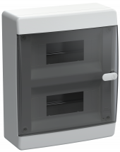 UNION Compact Корпус пластиковый ЩРН-П-18 IP41 черная прозрачная дверь IEK, UIC-KP12-N-18-41-K01