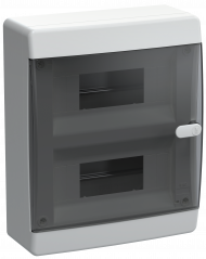 UNION Compact Корпус пластиковый ЩРН-П-18 IP41 черная прозрачная дверь IEK, UIC-KP12-N-18-41-K01